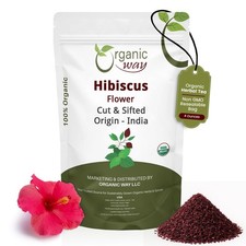 Dried Hibiscus Flower Cut  Sifted Hibiscus rosa-sinensis  Herbal Tea - Or...