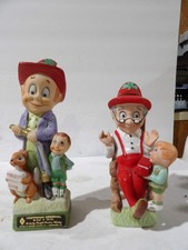 2Hoffman Mr. Lucky Leprechauns  Miniature Decanter's - Fireman & Retired Fireman