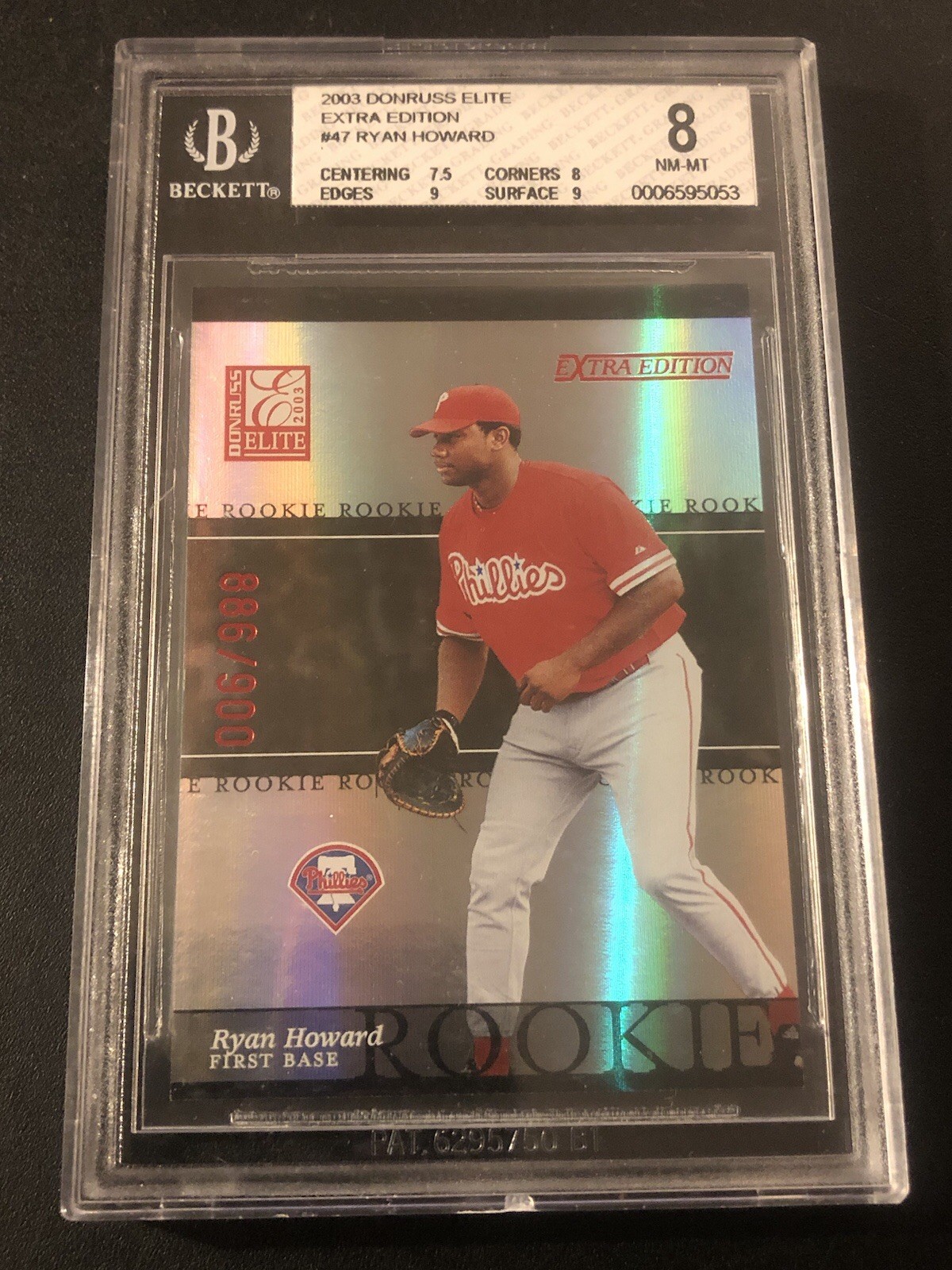 Ryan Howard Rookie 2003 Donruss Elite Extra Edition - Rookie Ryan Howard #47 /900 (RC) for ...