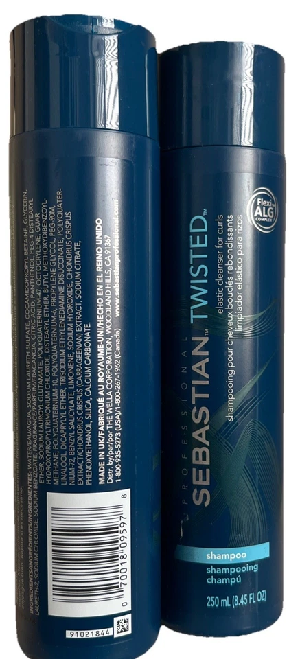 Sebastian Twisted Shampoo Elastic Cleanser For Curls 8.4 oz Each Lot Of 2 - Image 2 of 2