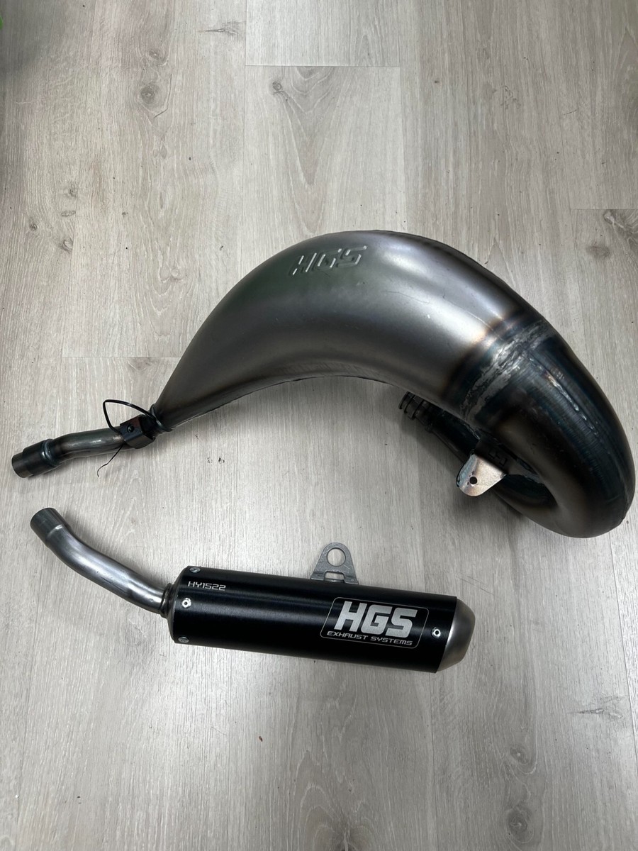 YAMAHA YZ125 HGSチャンバー・サイレンサー YZ 125 2005-2021 HGS full exhaust system Black silencer steel tip
