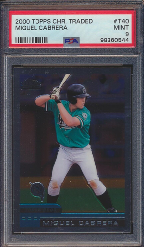 2000 Topps Chrome Traded Miguel Cabrera T40 RC Rookie PSA 9 MINT CENTERED - Picture 1 of 2