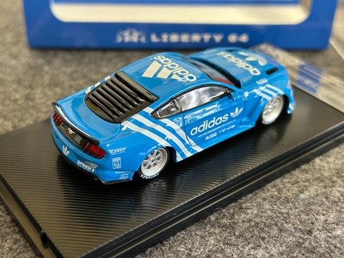 HOT The New 1:64 blau weiß Mustang Muscle Sport Modell Diecast Metall Auto Geschenke - Bild 6 von 38