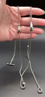 Michael Dawkins Sterling Popcorn Chain Organic Shape Station Necklace 17.8g 36"