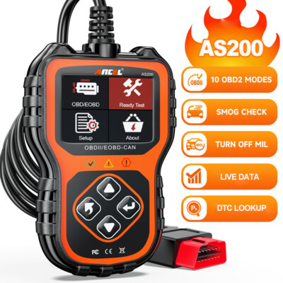 AS200 Car OBD2 Scanner Diagnostic Tool Engine Code Reader with DTC Definitions