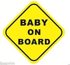 BABY ON BOARD USA MADE BUMPER STICKER DECAL 5x5 IN