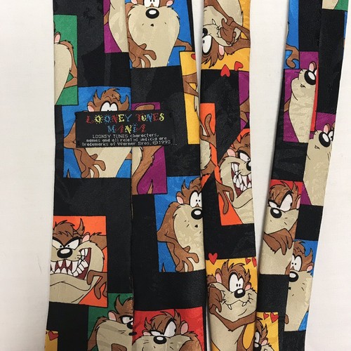 Men’s Looney Tunes Mania Tasmanian Devil Taz Novelty Necktie Tie Multicolored - Picture 4 of 7