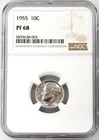 1955 Proof Roosevelt Dime certified PF 68 by NGC!