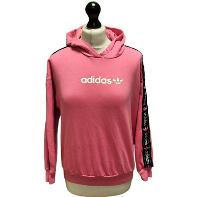 XX416 Mädchen Adidas rosa Sweatshirt Hoodie Oberteil UK Alter 12-13 Jahre