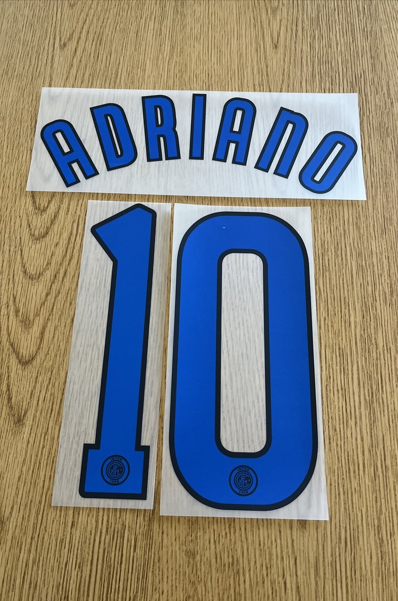 Adriano # 10 Inter Milan 2006/07 Away Name & Number Authentic