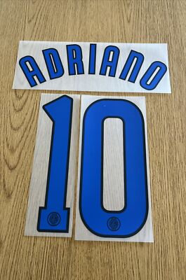 '70代初頭 JUVENTUS・MILAN・INTER 未使用ステッカー Adriano # 10 Inter Milan 2006/07 Away Name & Number Authentic