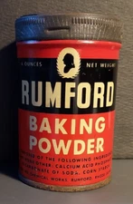 Old Advertising Tin Rumford Baking Powder Rumford Chemical Works Rhode Island