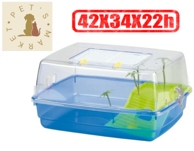 Tartarughiera Kleo 58x31x31 Cm Con Coperchio E Isola - Acquario Per Tartarughe Acquatiche Con Doppia Sicurezza - Foto 4