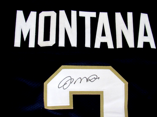 JOE MONTANA # 3 NOTRE DAMN I49ERS SIGNED AUTO FIGHTING IRISH JERSEY JSA BEAUTY - Picture 2 of 4