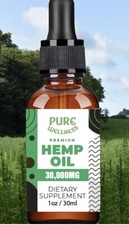 100 Pure Hemp Oil- USDA Organic Cold-Pressed  Stress Pain Sleep  Made in USA