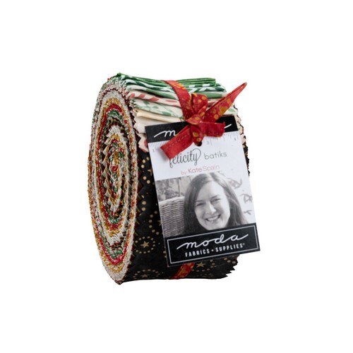 Moda Jelly Roll - Felicity Batiks Christmas - (42) 2.5" Fabric Strips - Picture 1 of 2