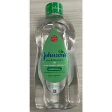 New Sealed Johnson's Aloe  Vitamin E Oil Paraben Dye Free Mild 14FL OZ 414mL 