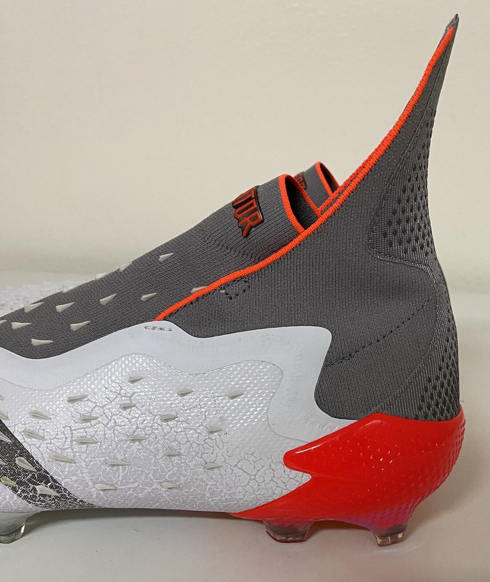 Adidas Predator Freak + FG Demonskin Mens Sz 11.5 White Grey Adidas Predator Freak + FG Demonskin Mens Sz 11.5 White Grey