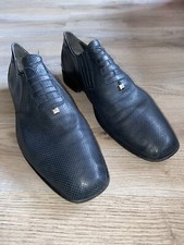 Bello Italy scarpe uomo pelle business eleganti blu scuro taglia 44