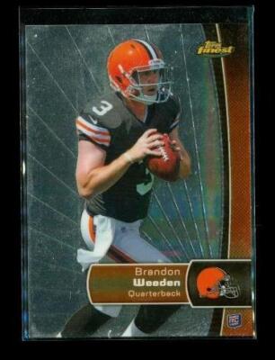 2012 TOPPS FINEST RC Chrome Football Card #102 BRANDON WEEDEN Cleveland Browns
