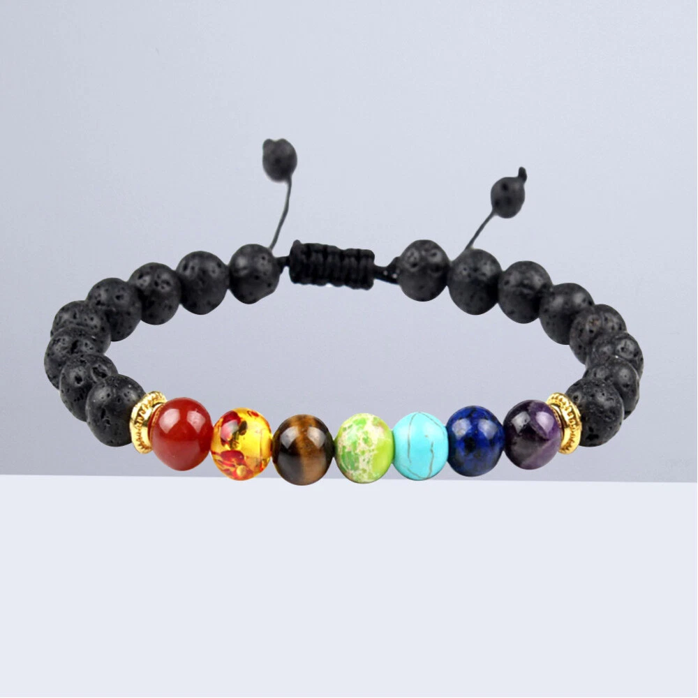 2 PEZZI Coppia Bracciali Bracciali Pietra Lavica Gioielli San Valentino