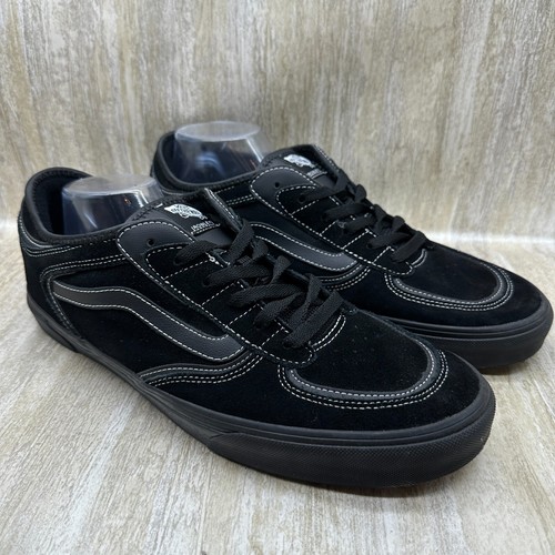 Vans Shoes Mens 13 Black Rowley Motorhead Classic Authentic Low Skate Suede - Picture 2 of 11