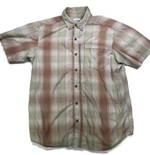 Columbia Men's Omni Wick Plaid Button-Up Shirt Short Sleeves GORPcore Sz Medium