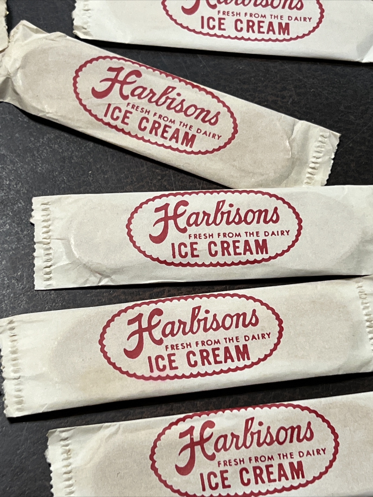 Vintage 10pc lot Harbisons Dairy Ice Cream Wooden Spoons eBay