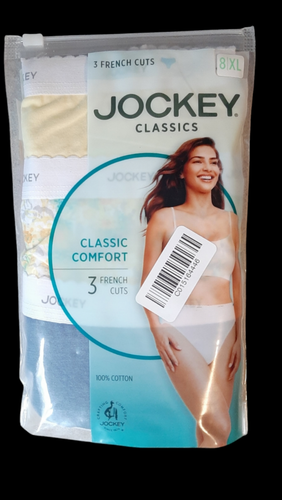 Jockey Classics 3-Pack Classic Comfort French Cut Panty 100% Cotton Women's 8/XL