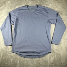 BYLT Shirt Mens XL Drop Cut Long Sleeve Lux Pullover Performance Gym T Tee Gray