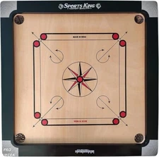 Wooden Carrom Board with Coins Striker - Medium Size (27 x 27-2 Inches)