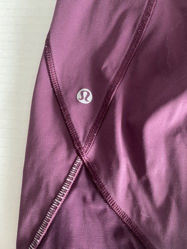 Lululemon Free Runner Crop SZ 6 Plum Running Capri Leggings Purple Women - Picture 5 of 8
