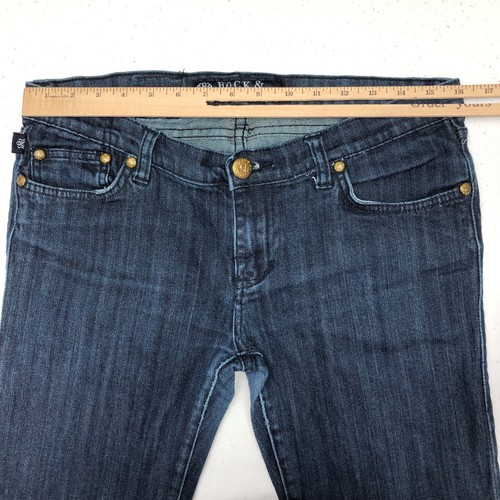 Jeans Rock Republic donna 29 blu bootcut lavaggio scuro denim tutti i giorni casual standard - Foto 7 di 14