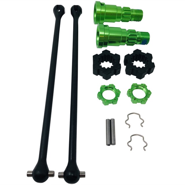 2 X Traxxas X-Maxx Steel Constant Velocity Driveshaft 160mm 7750 Green Anodized | eBay