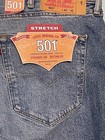 Levi's 501 Mens Original Fit Blue Jeans Button Fly Straight Leg 42 X 32 Stretch — photo 6