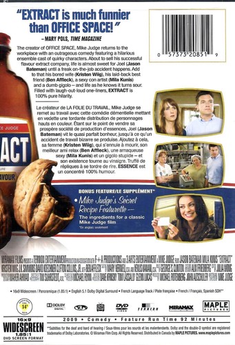 Extract - Jason Bateman, Mila Kunis, Kristen Wiig, Ben Affleck, - Used DVD - Picture 2 of 2