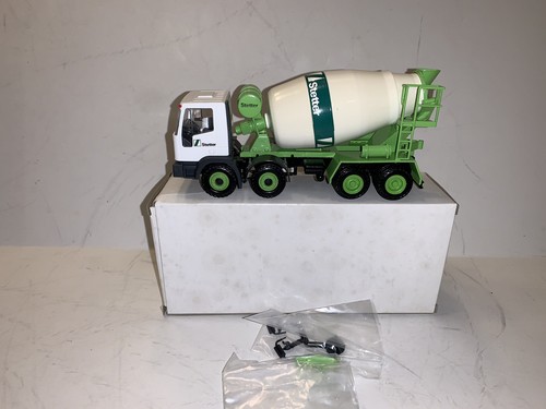 NZG CONRAD IVECO CEMENT MIXER TRUCK GREEN WHITE BOXED - Picture 2 of 6