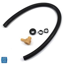 Kit de manguera de 22" para aspiradora de freno eléctrico GM Cars 64-74: ojal de montaje de refuerzo y abrazaderas