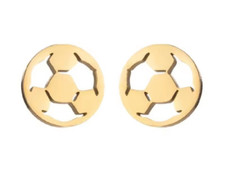 Soccer Ball Sport Charm Stainless Steel Stud Earrings Jewelry