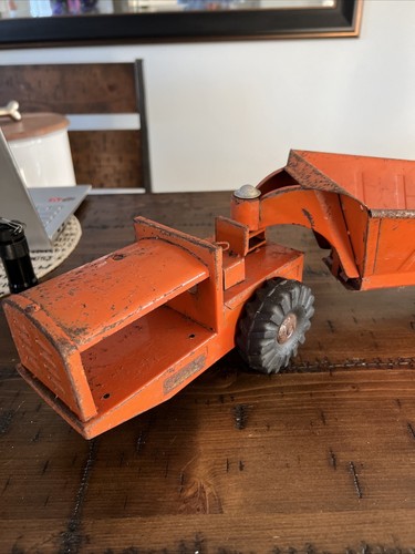 Vintage 1950's Structo Bottom Dump Earth Mover Construction Orange Steel Toy USA - Picture 2 of 6