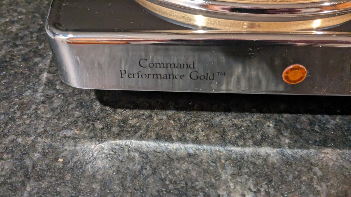 Table Cooktop Double Burner Cuisine Command Performance Gold