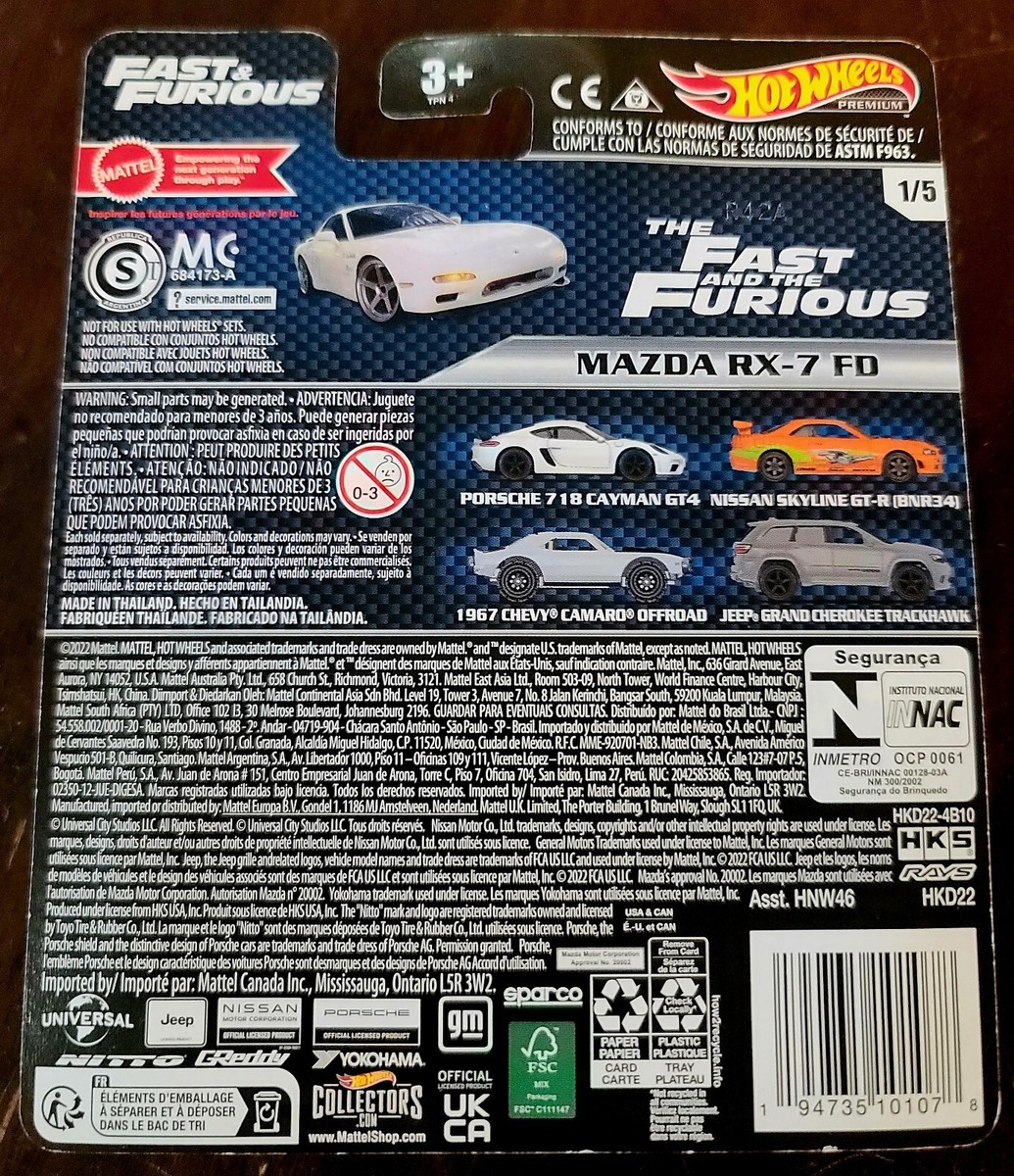 Hot Wheels 2023 Fast & Furious Mazda RX-7 FD White #1/5 *NEW* | eBay