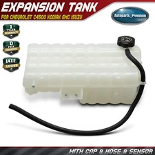 Front Engine Coolant Reservoir with Cap & Hose & Sensor for Chevrolet GMC Isuzu