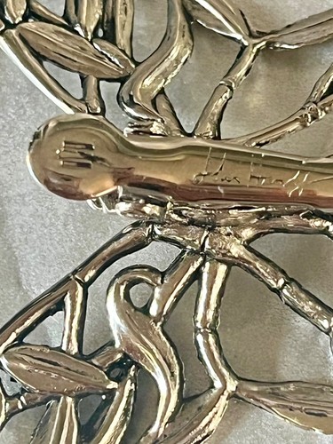 Vintage John Hardy Silver Tone Butterfly Hair Scarf Clip Art Noveau Style 2.5” - Picture 8 of 18
