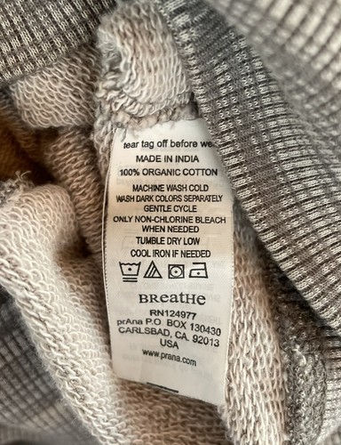 prAna Womens XL Full Zip Miranda Gray Hoodie Jacket Organic Cotton Hike Climb - 第 8/9 張圖片
