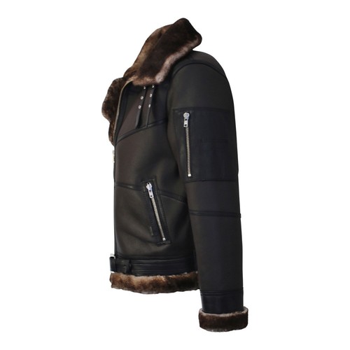 Chaqueta de hombre Hollert B16 chaqueta de piel de cordero chaqueta de invierno chaqueta de aviador - Imagen 26 de 38