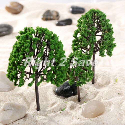 11x Mixed Size 1"-6" Trees Model 1:50 O Scale Railway Street Park Scenery Layout - Picture 2 of 11
