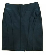 BEBE MINI LINED LEATHER SKIRT SIZE 2 SOLID MINI SOLID BLACK