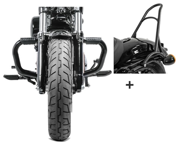 SturzbüGel + Sissybar CR1 FüR Harley Sportster 883 Superlow 11-20-image