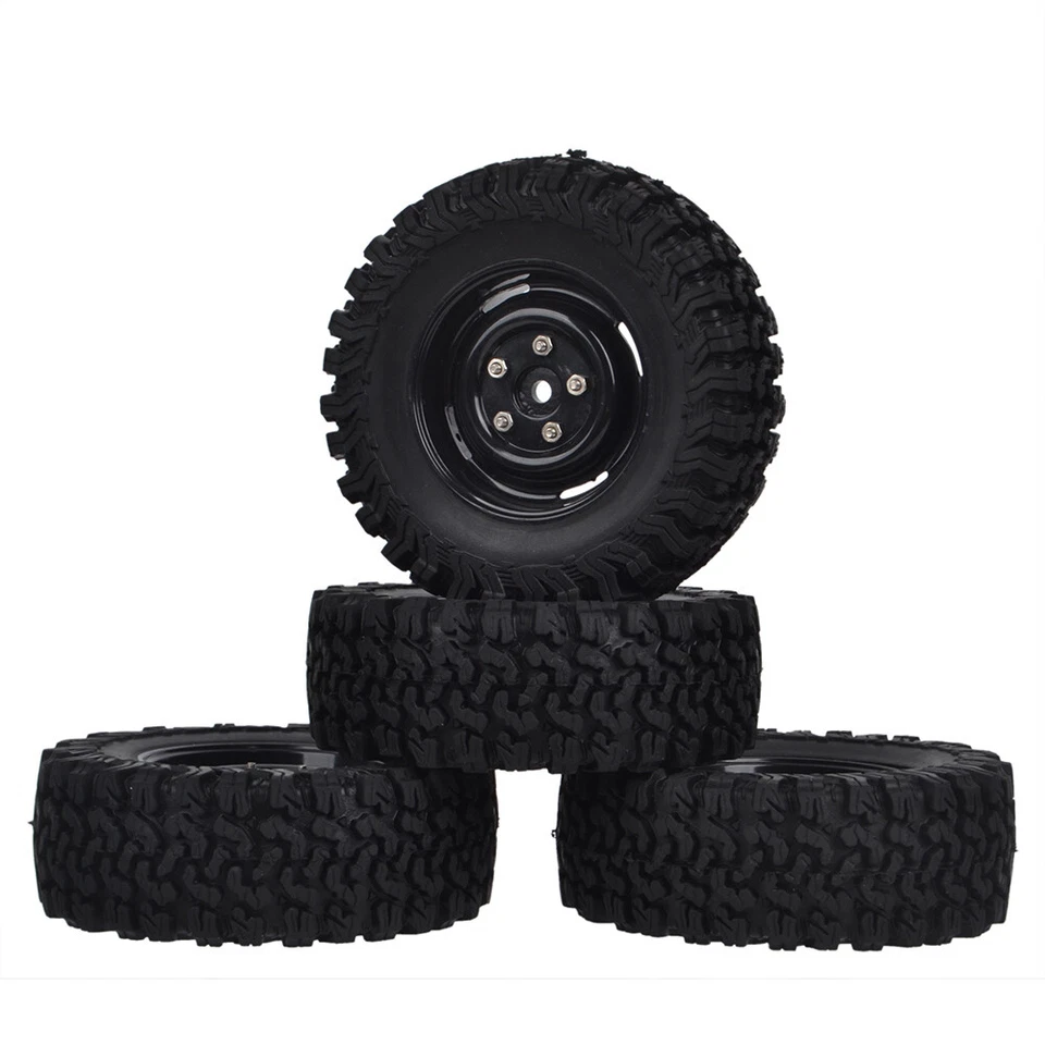 90MM 1.9" Rubber Rocks Tyres/Wheel Tires for 1:10 RC Crawler SCX10 D90 CC02 CC01 - Image 4 of 4